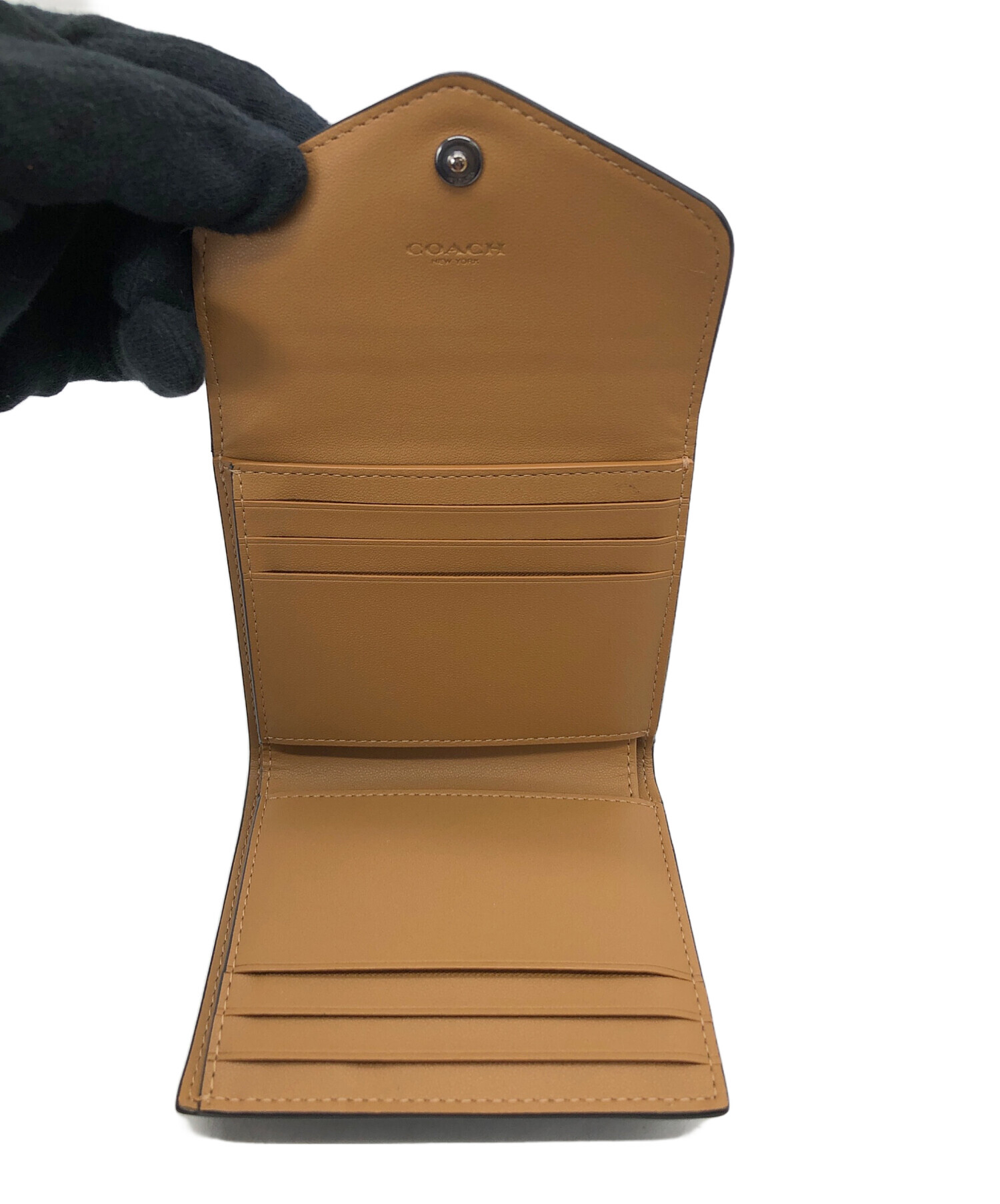 中古・古着通販】COACH (コーチ) 3つ折り財布 ブラウン