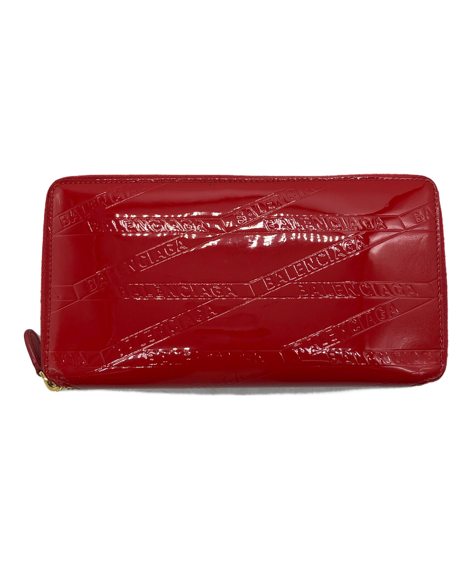 中古・古着通販】BALENCIAGA (バレンシアガ) 長財布 レッド｜ブランド 