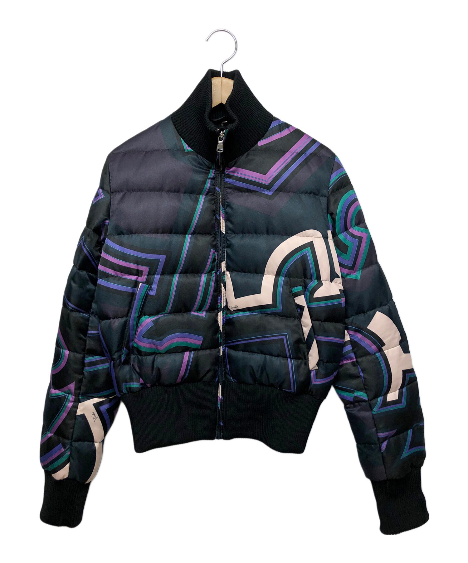 EMILIO PUCCI エミリオプッチ 総柄ダウンジャケット オレンジ 38