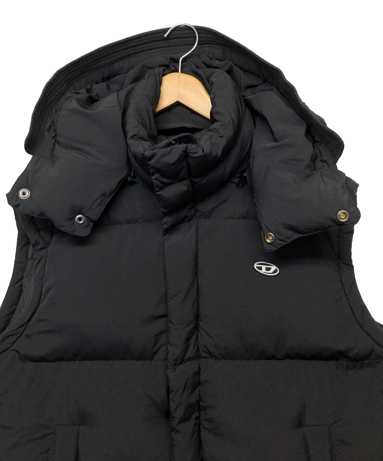 中古・古着通販】DIESEL (ディーゼル) ダウンベスト ブラック サイズ