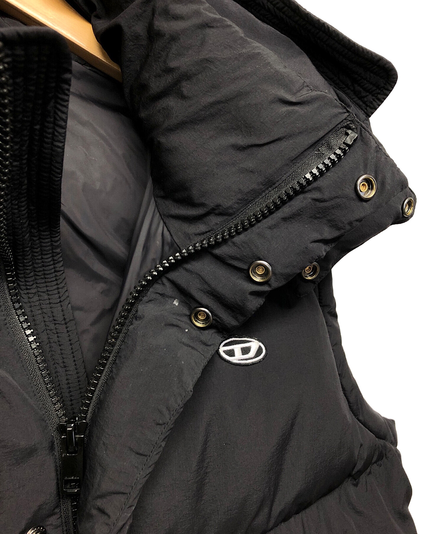 中古・古着通販】DIESEL (ディーゼル) ダウンベスト ブラック サイズ