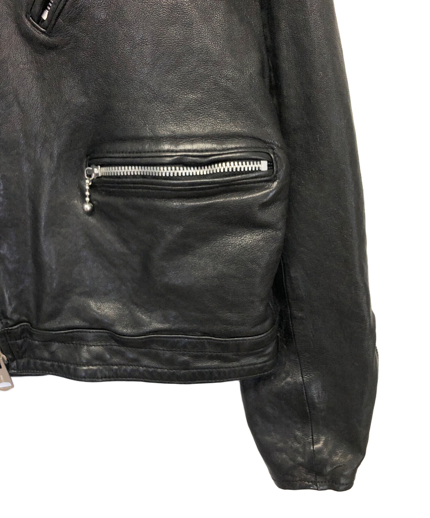 中古・古着通販】s'yte (サイト) ダブルライダースジャケット ブラック