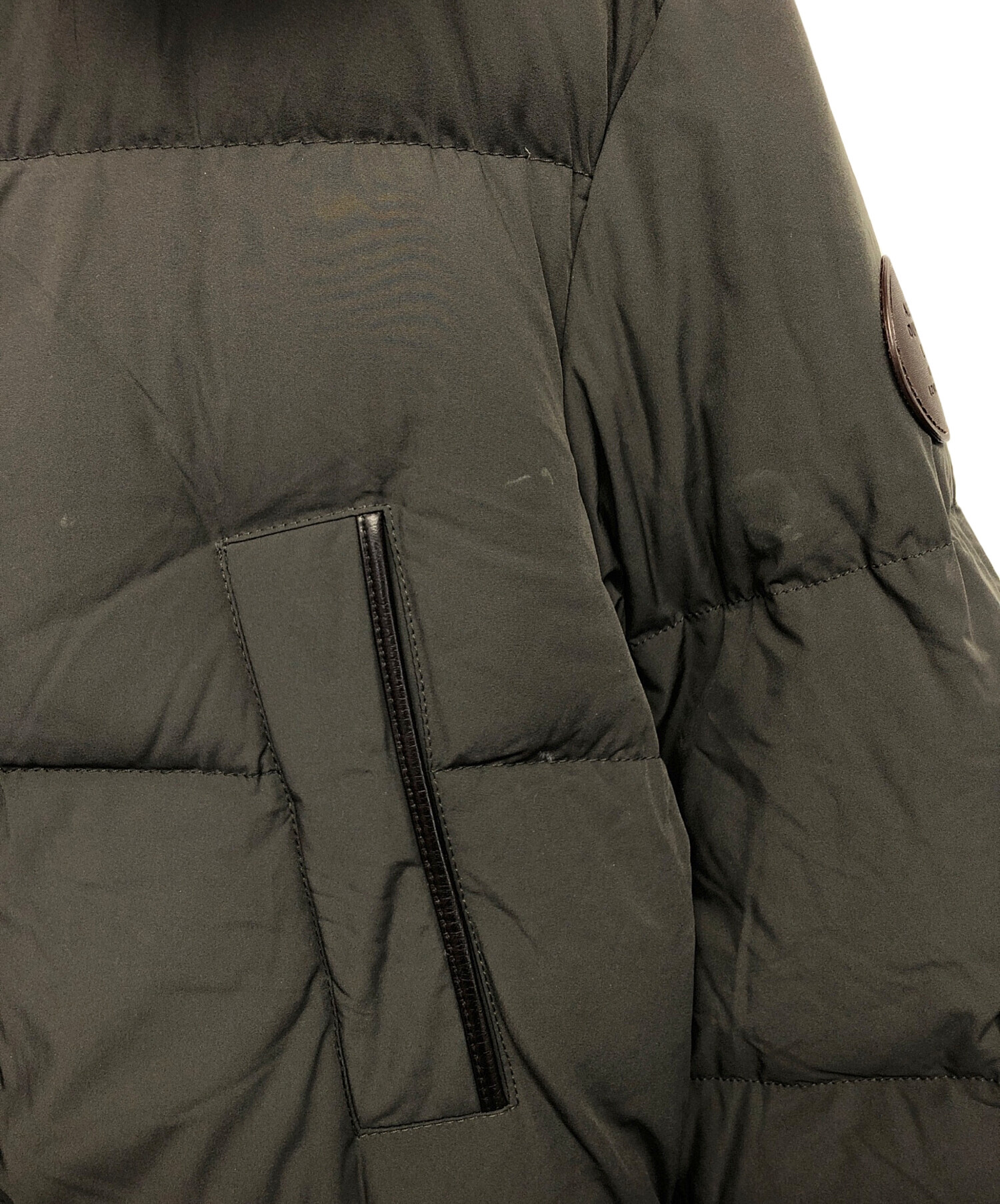 dunhill オリーブグリーンダウンジャケット 中古・古着通販】dunhill (ダンヒル) ダウンコート オリーブ サイズ