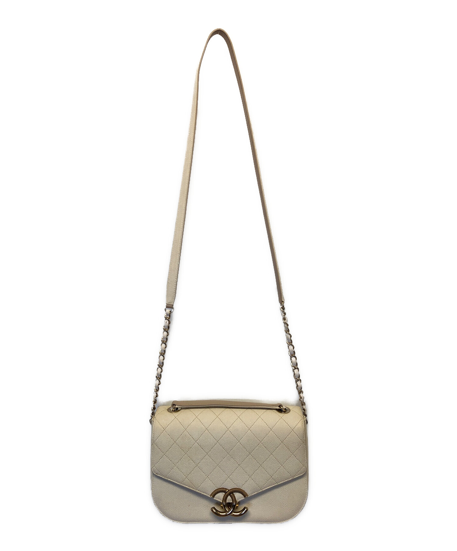 中古・古着通販】CHANEL (シャネル) ショルダーバッグ ベージュ 