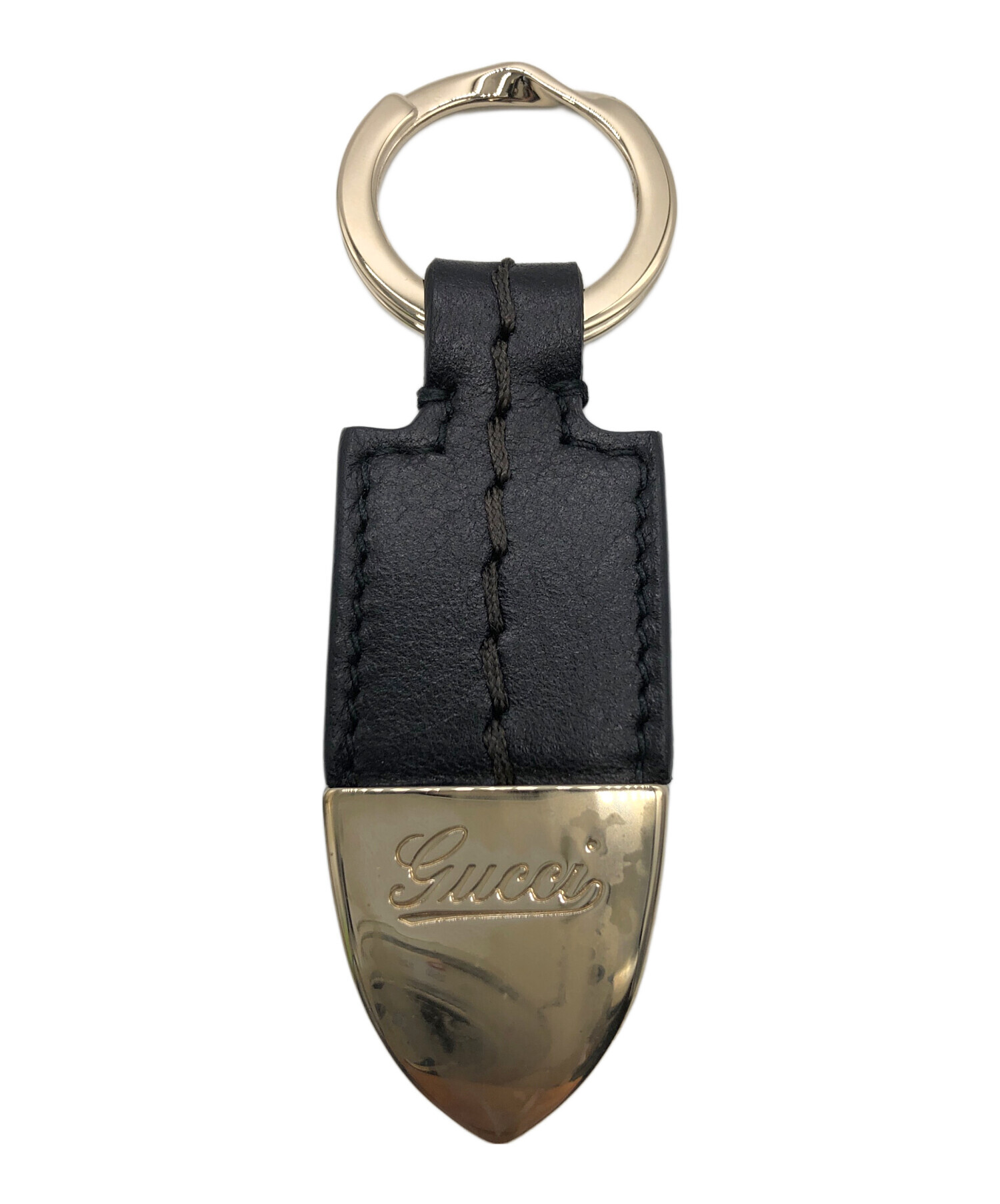 【新品未使用】GUCCI グッチ キーリング キーホルダー　ブラック 中古・古着通販】GUCCI (グッチ) キーリング ブラック｜ブランド・古着