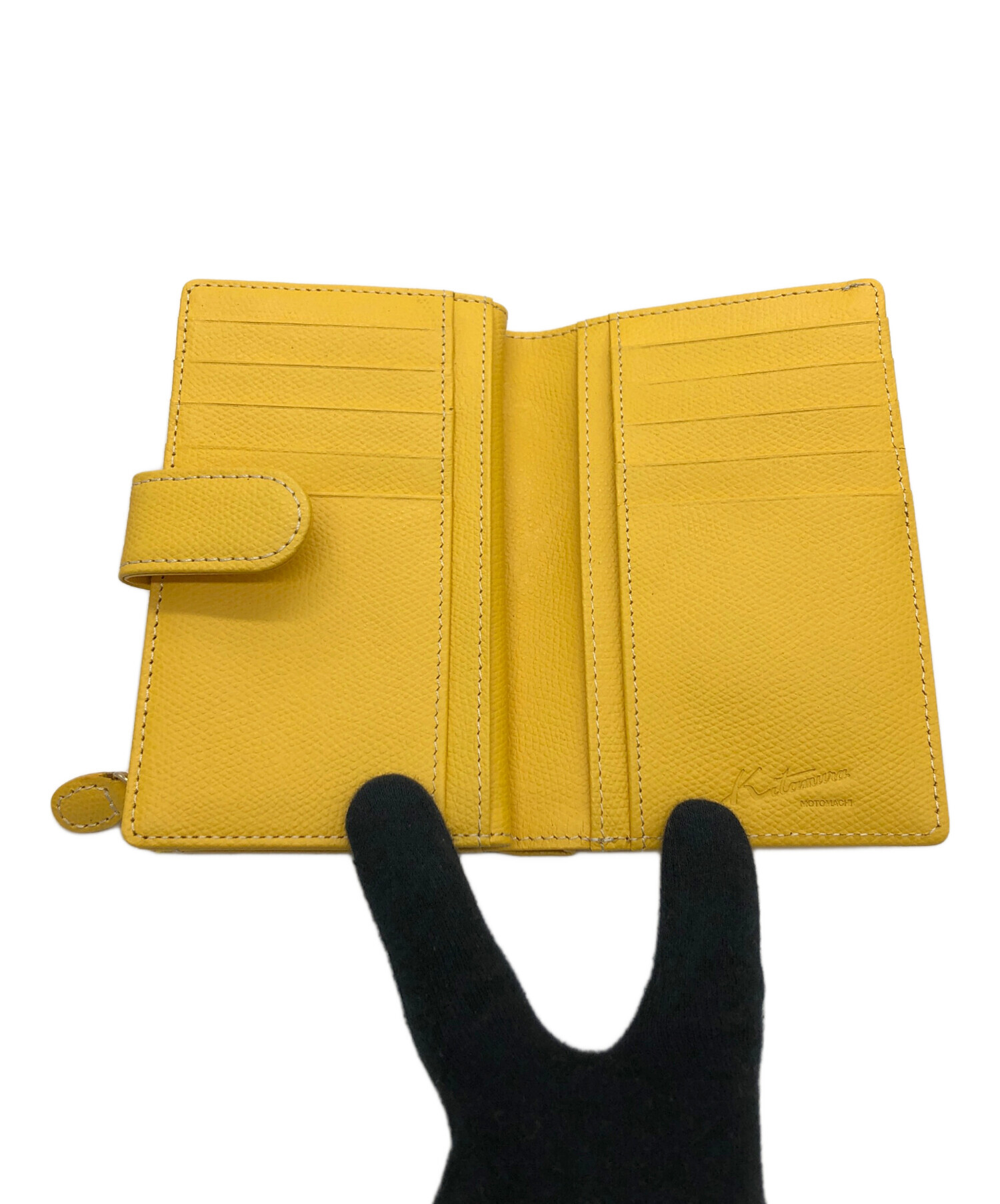 新品、未使用　キタムラ　二つ折り財布 イエロー×マスタード 新品、未使用 キタムラ 二つ折り財布 イエロー×マスタード 二折財布