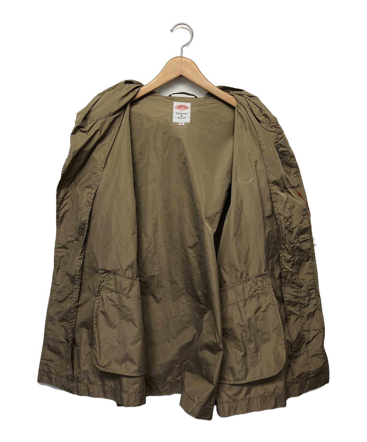 中古・古着通販】DANTON (ダントン) フーデッドコート ベージュ サイズ