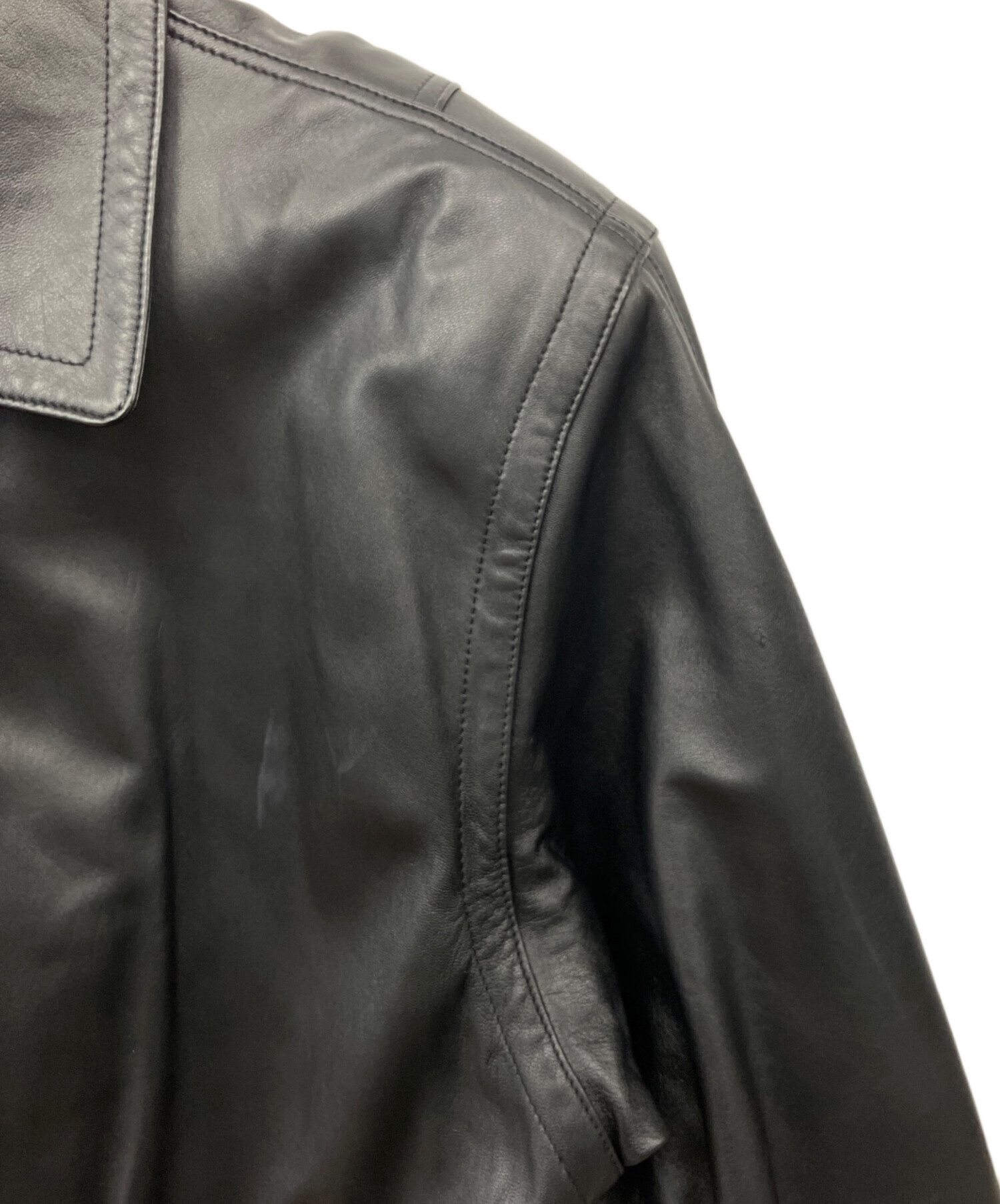 中古・古着通販】Sub urban (サブアーバン) レザージャケット ブラック