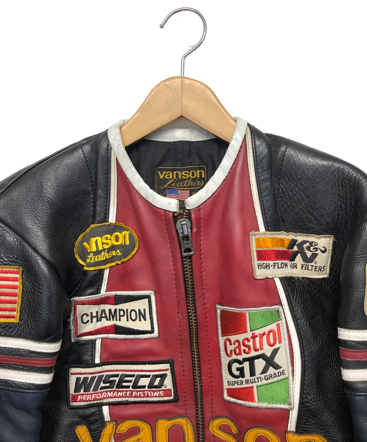 中古・古着通販】VANSON (バンソン) ワンスター ライダースジャケット