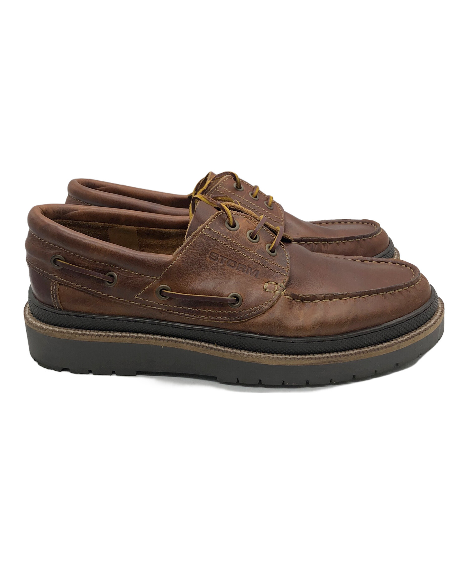 中古・古着通販】STORM (ストーム) デッキシューズ ブラウン サイズ