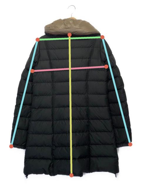 未使用級✨デュベティカ CORONIDE 女優襟 ダウンコート 40 Aライン DUVETICA CORONIDE ダウンコート 女優衿 Aライン 40 紺 DUVETICA