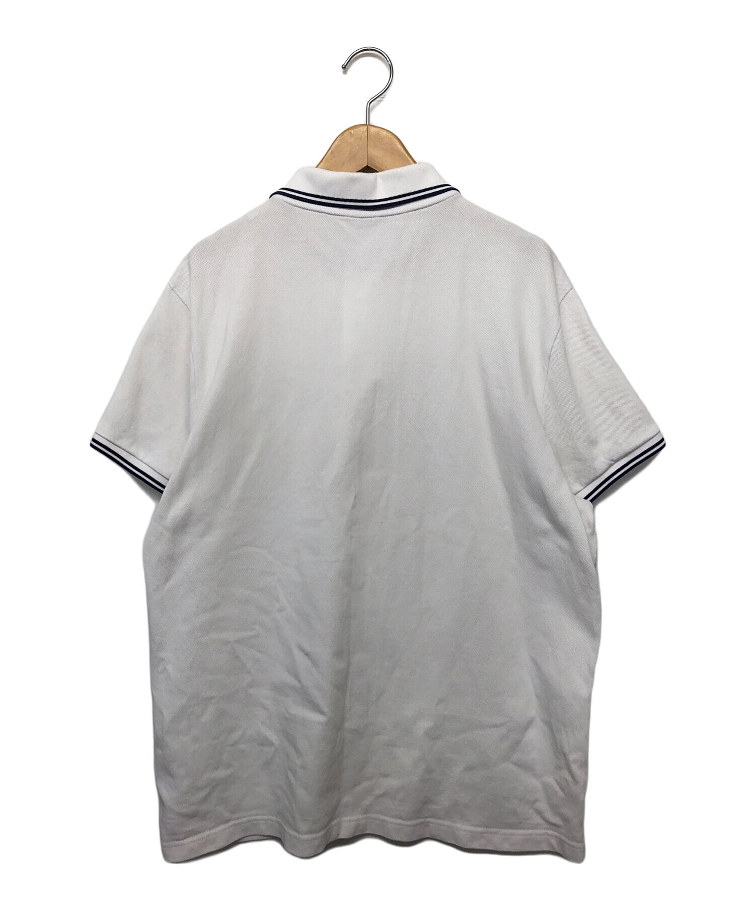 中古・古着通販】MONCLER (モンクレール) ポロシャツ ホワイト サイズ