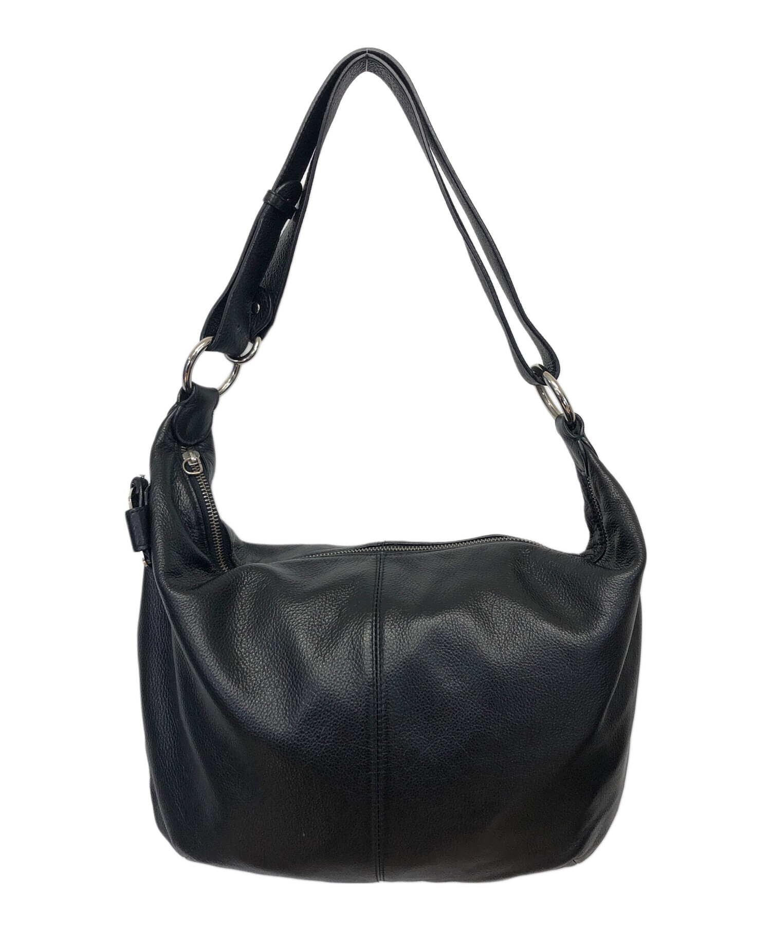 中古・古着通販】FURLA (フルラ) レザーショルダーバッグ ブラック 