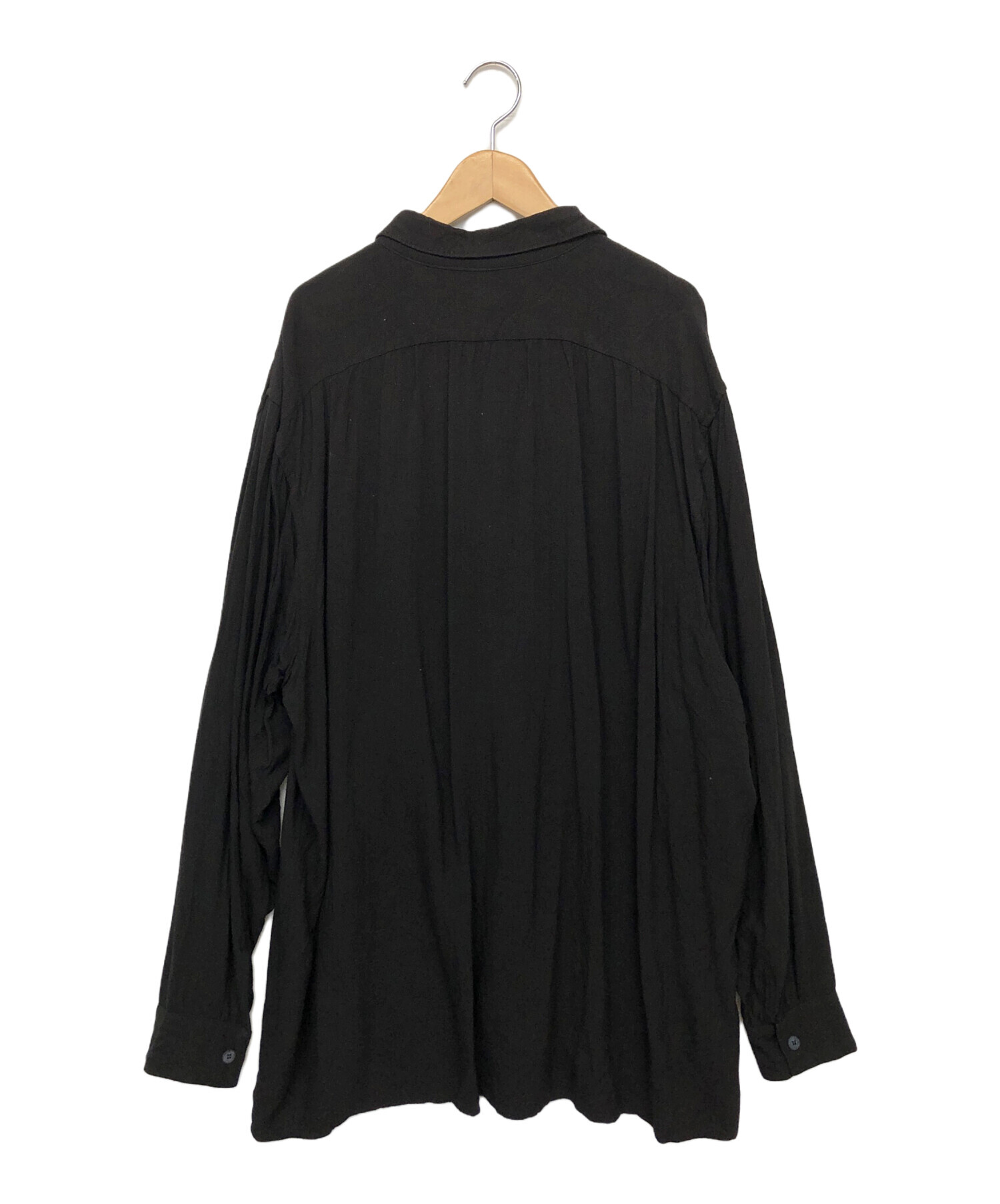 中古・古着通販】COMOLI (コモリ) シャツ ブラック サイズ:4｜ブランド