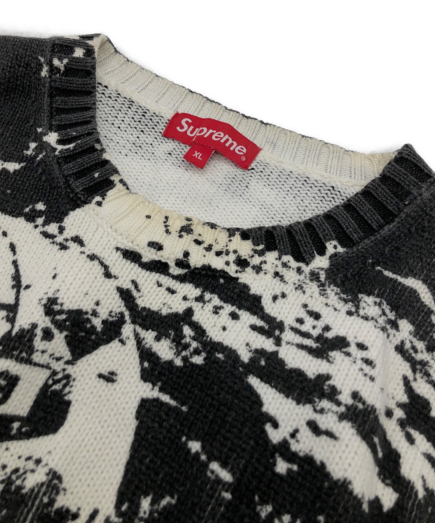 中古・古着通販】Supreme (シュプリーム) クルーネックニット ホワイト 