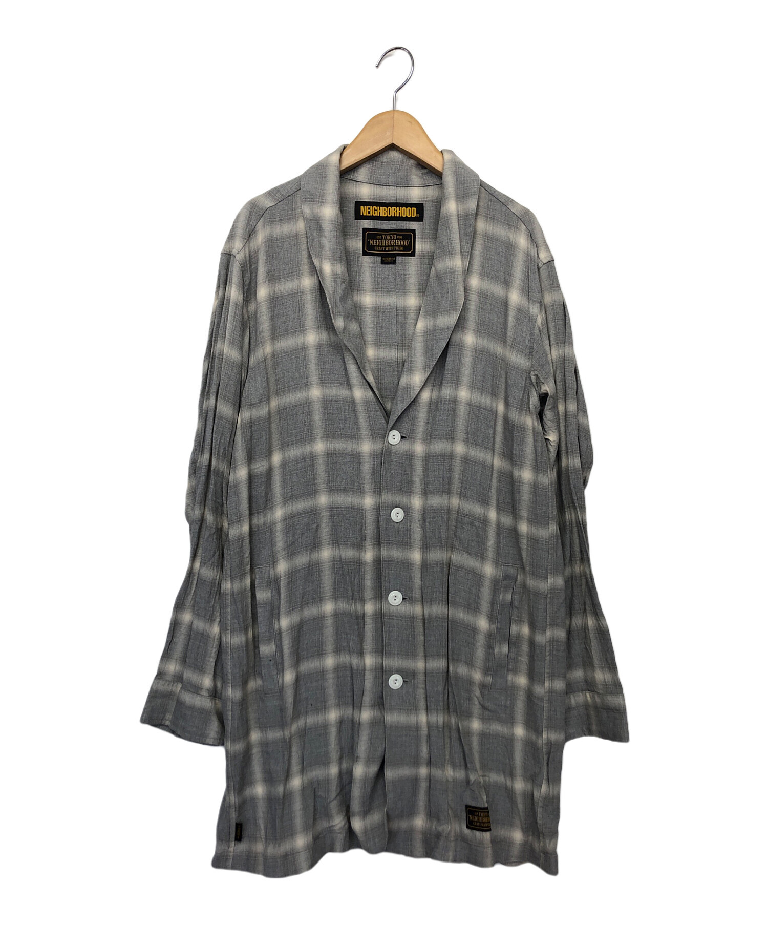 中古・古着通販】NEIGHBORHOOD (ネイバーフッド) ロングシャツ グレー