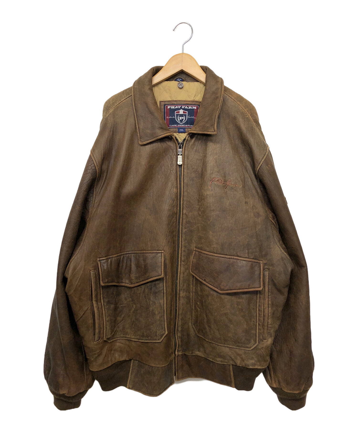 中古・古着通販】PHAT FARM (ファットファーム) レザーブルゾン