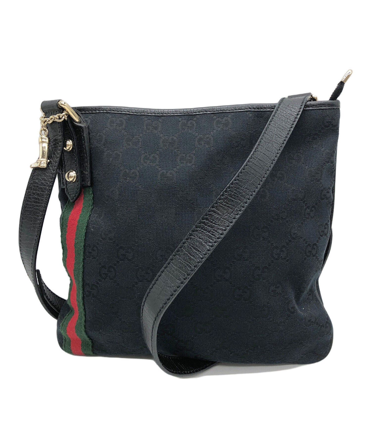 中古・古着通販】GUCCI (グッチ) GG シェリーライン ブラック