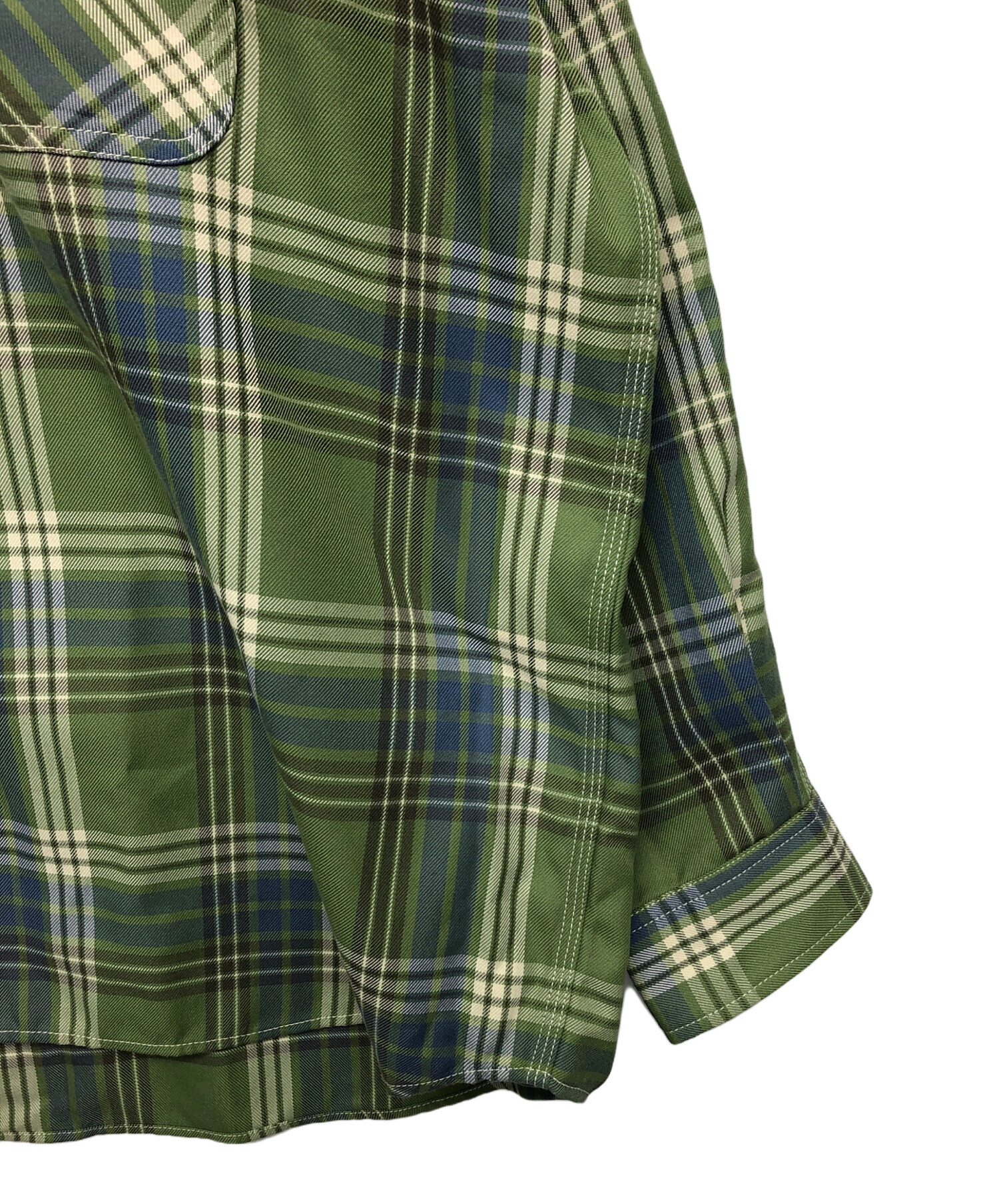 DAIWA PIER39 グリーン　チェックシャツ　Mサイズ　ダグ付き　ダイワ 中古・古着通販】DAIWA PIER39 (ダイワ ピア39) TECH ELBOW PATCH WORK
