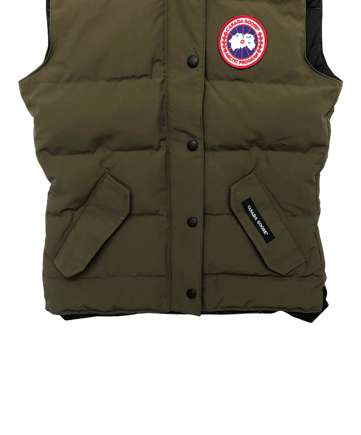 中古・古着通販】CANADA GOOSE (カナダグース) ダウンベスト オリーブ
