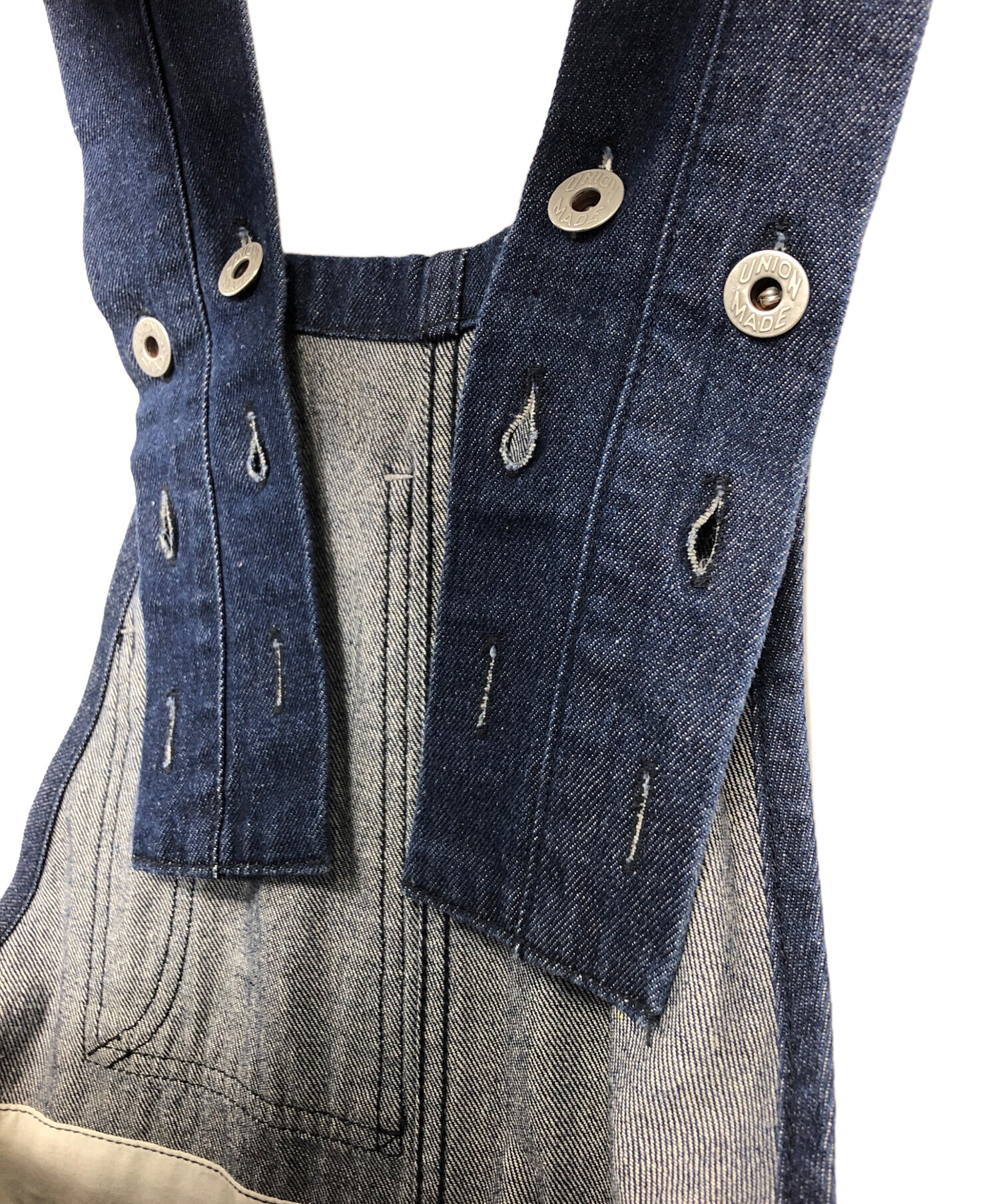 WHITE FIELDオーバーオール size36 インディゴブルー WHITE FIELDオーバーオール size36 インディゴブルー