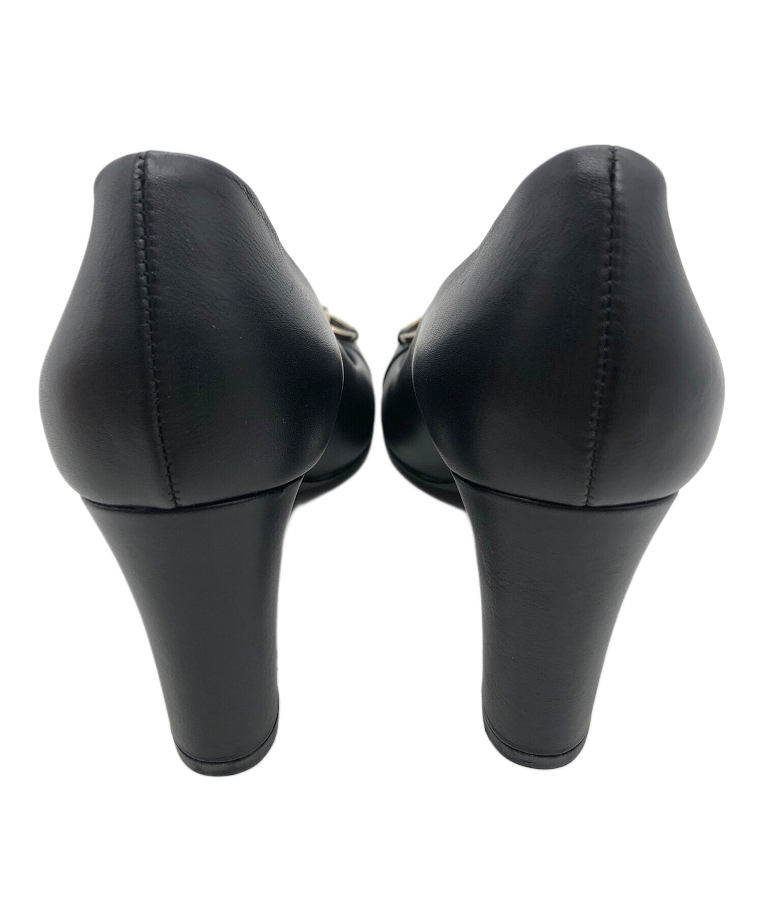 ♡美品♡ GUCCI グッチ　パンプス　大きいサイズ　ホースビット　黒　ブラック 中古・古着通販】GUCCI (グッチ) ホースビットパンプス ブラック