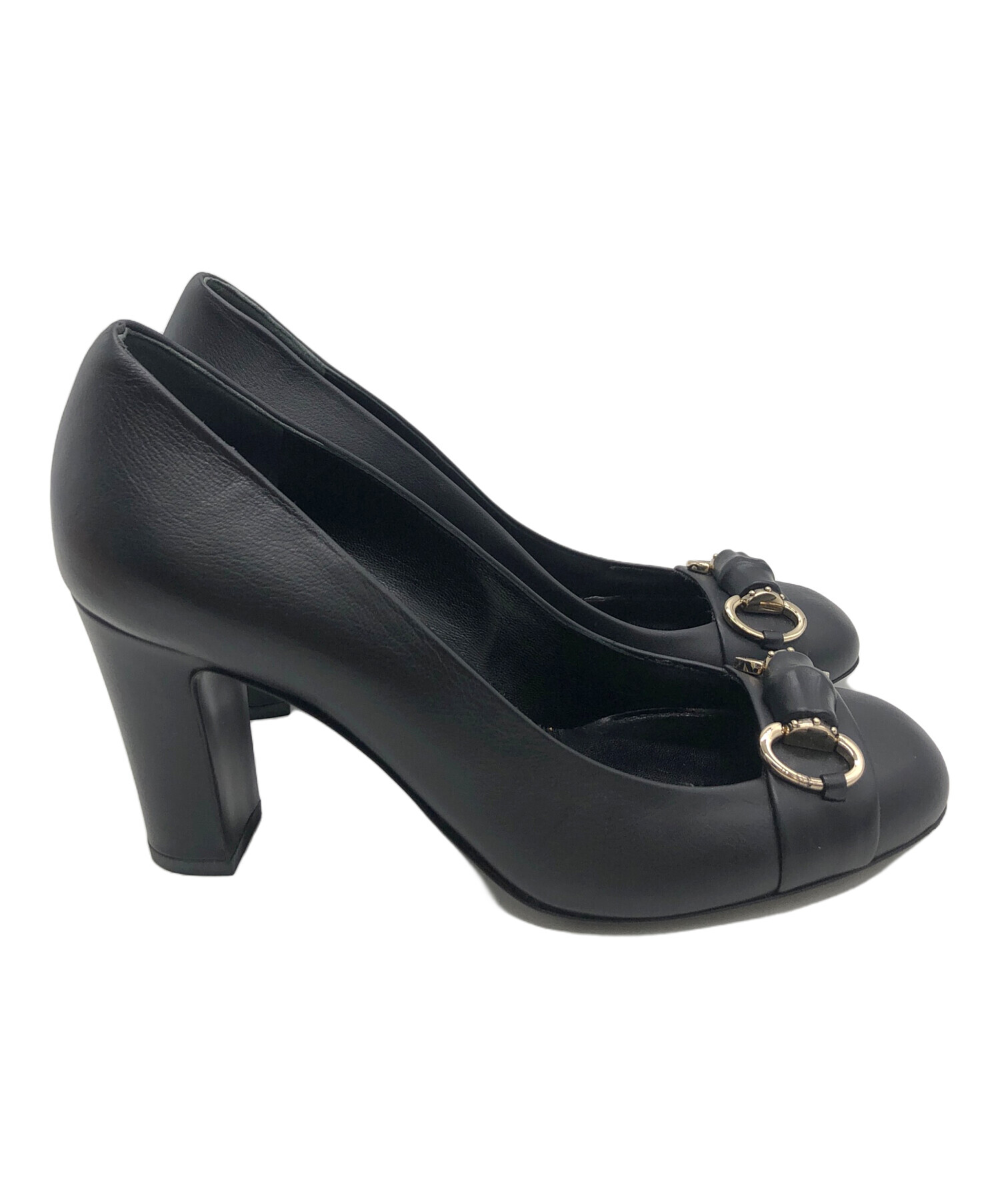 中古・古着通販】GUCCI (グッチ) ホースビットパンプス ブラック