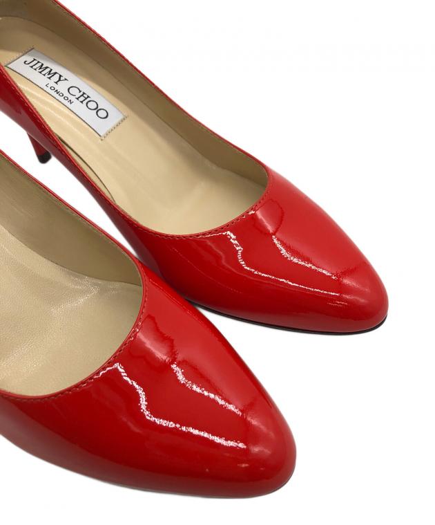 中古・古着通販】JIMMY CHOO (ジミーチュウ) ヒールパンプス レッド