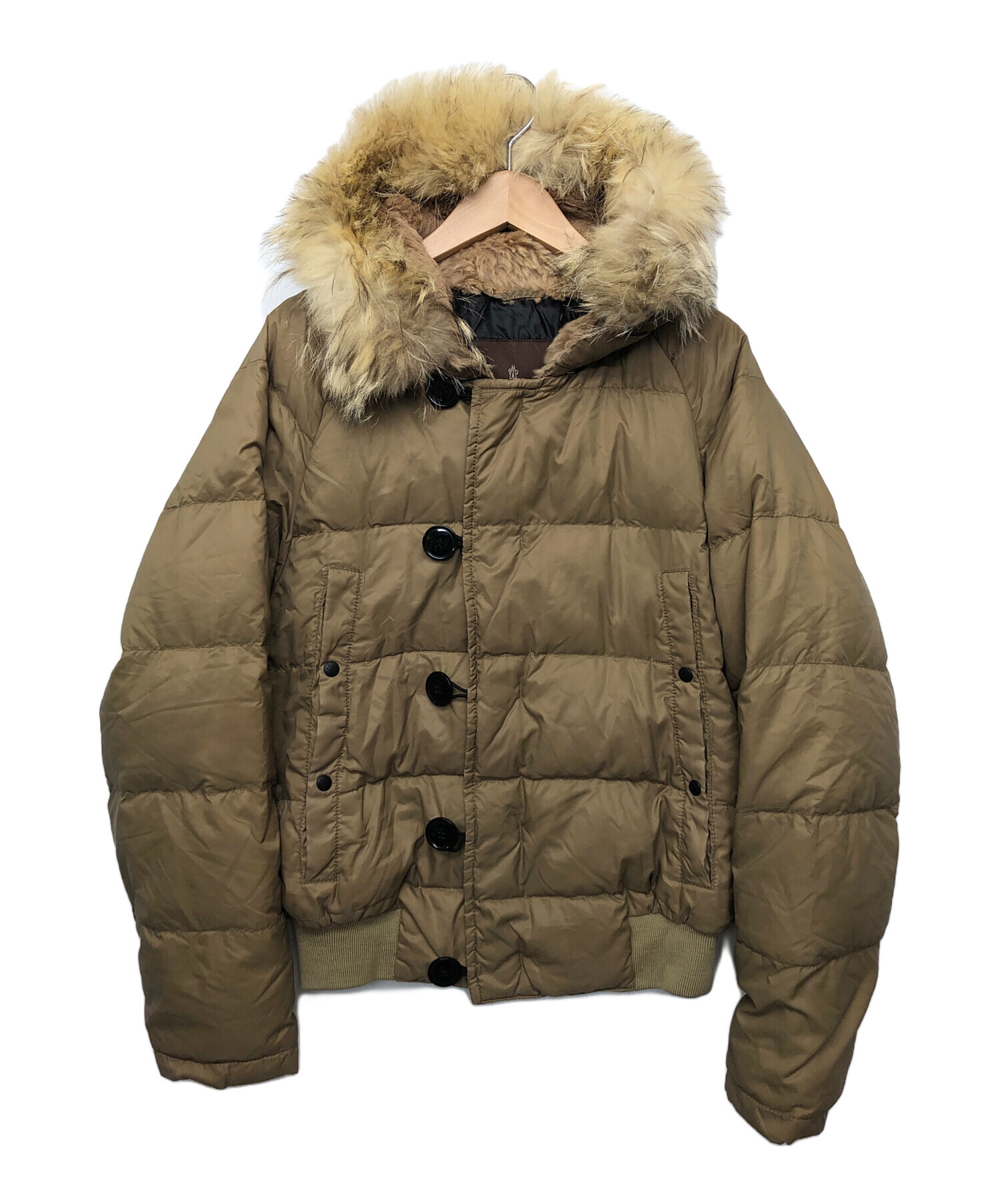 中古・古着通販】MONCLER (モンクレール) 中綿ジャケット ベージュ 