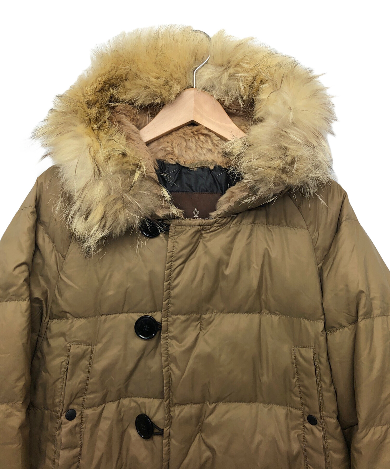 中古・古着通販】MONCLER (モンクレール) 中綿ジャケット ベージュ 