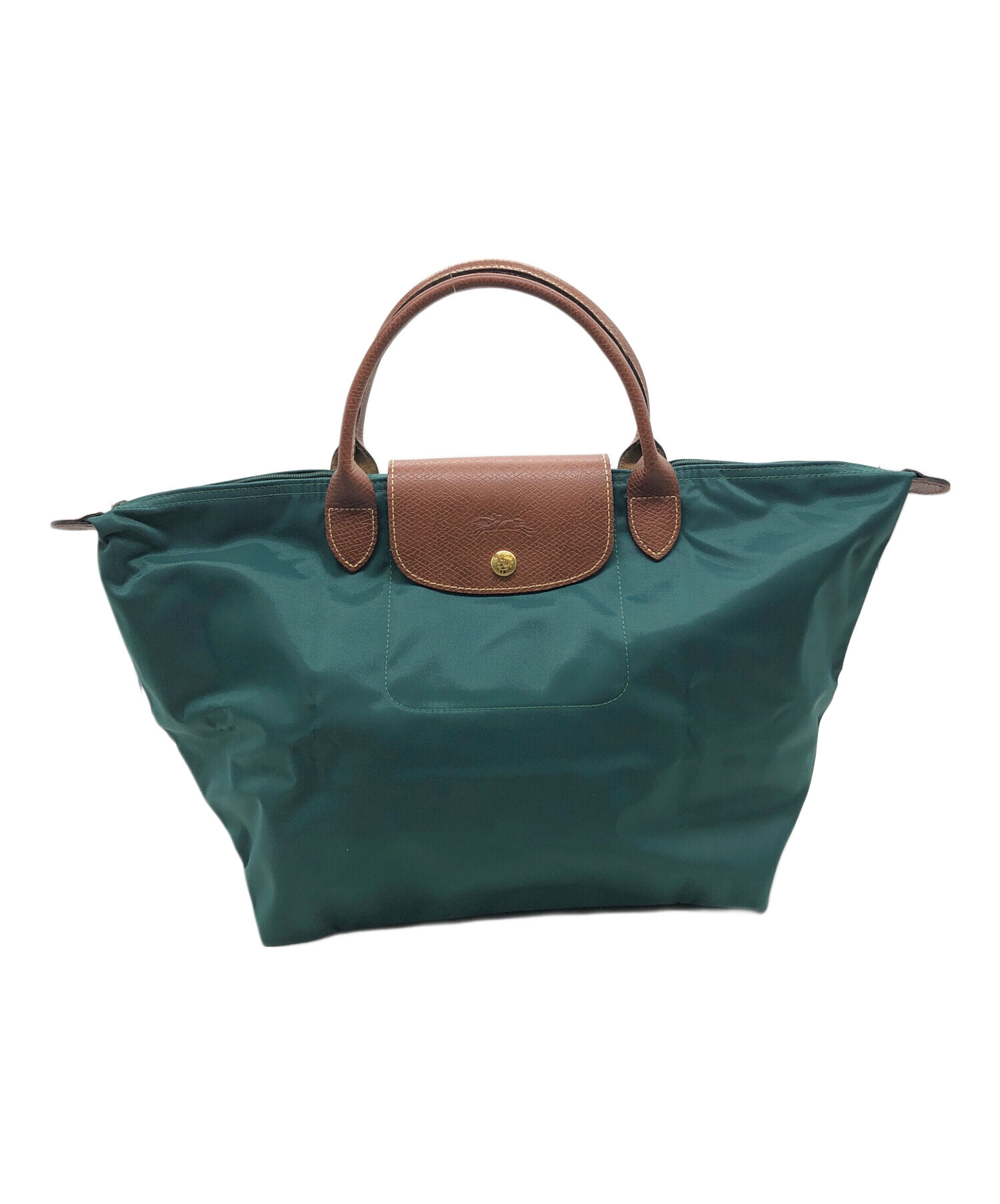 未使用　LONGCHAMP　トートバッグ　(大容量)　グリーン 中古・古着通販】LONGCHAMP (ロンシャン) トートバッグ グリーン