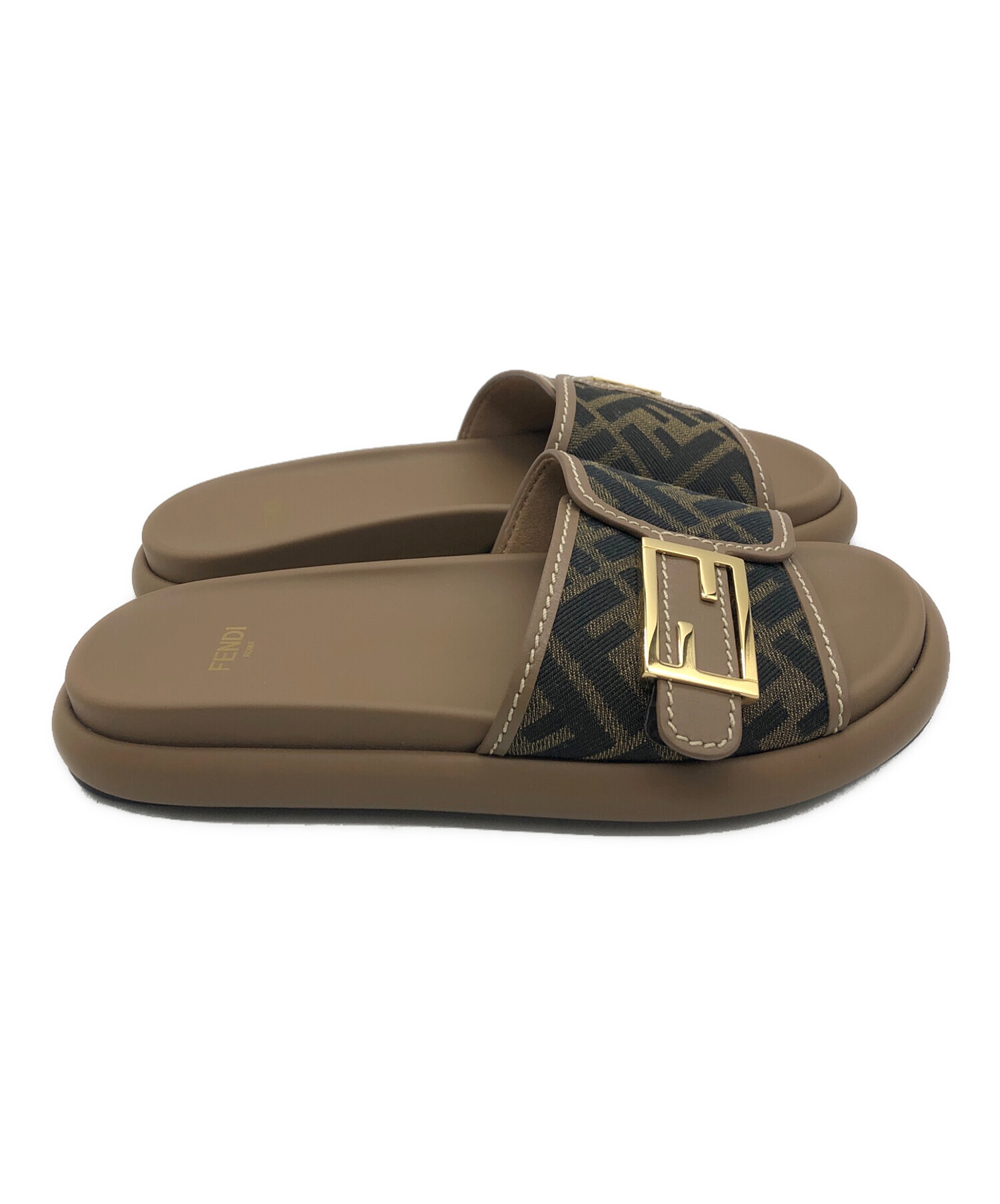 中古・古着通販】FENDI (フェンディ) FEEL スライドサンダル ベージュ 