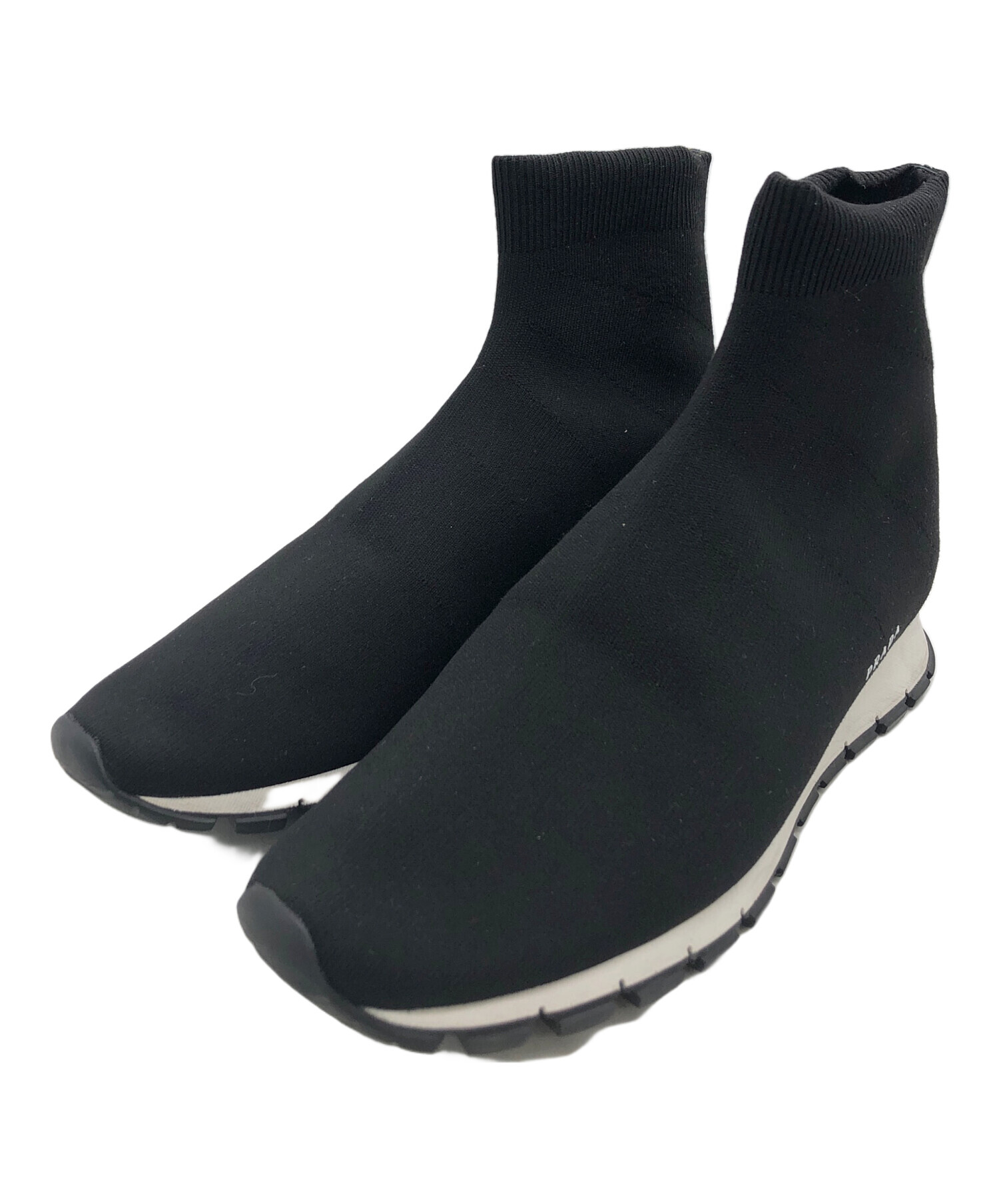 中古・古着通販】PRADA (プラダ) ハイカットシューズ ブラック サイズ 
