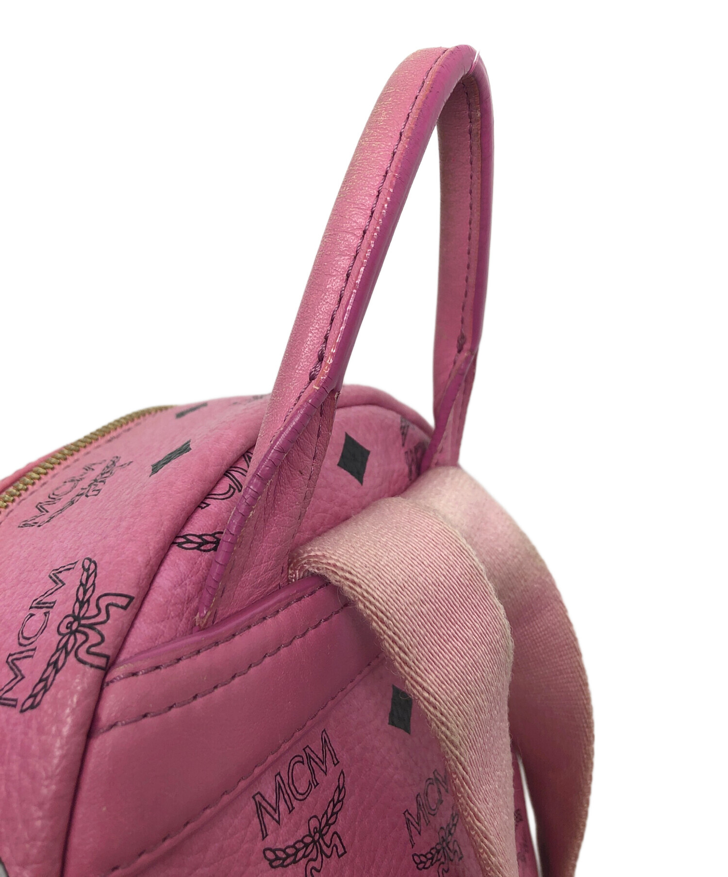 中古・古着通販】MCM (エムシーエム) スタッズリュック ピンク