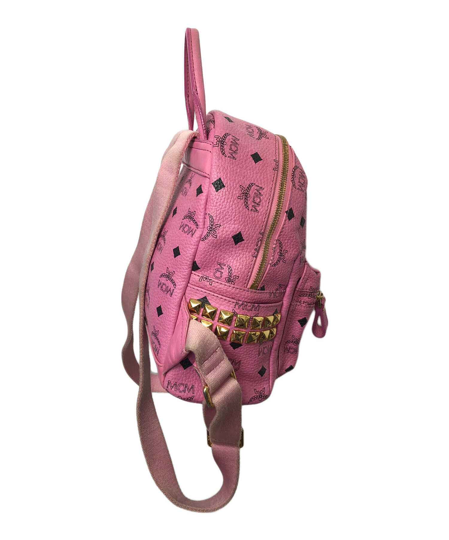 中古・古着通販】MCM (エムシーエム) スタッズリュック ピンク