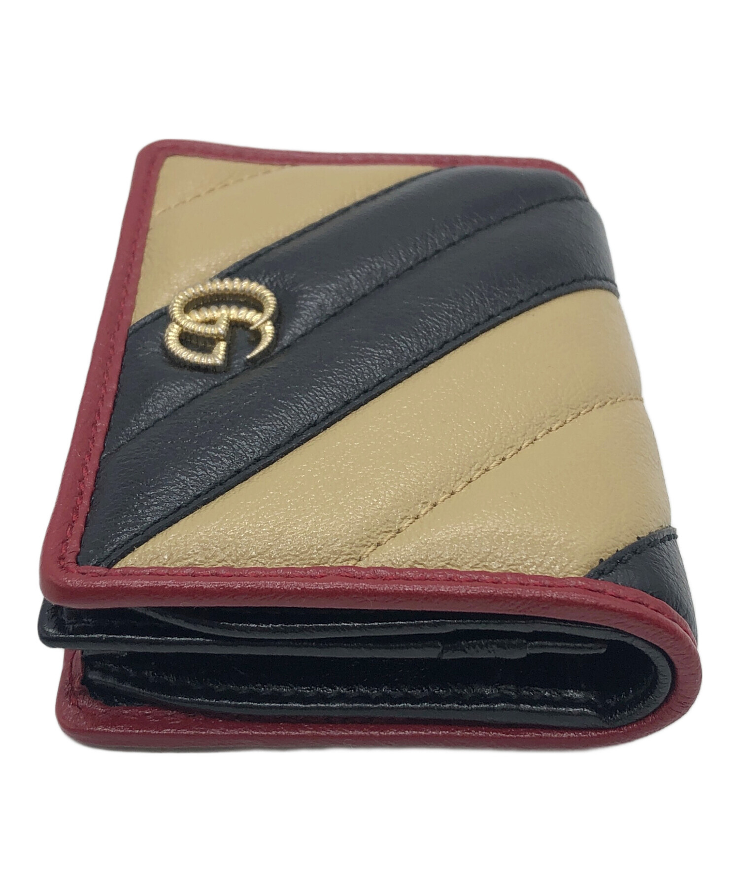 中古・古着通販】GUCCI (グッチ) GGマーモント ベージュ×ブラック 