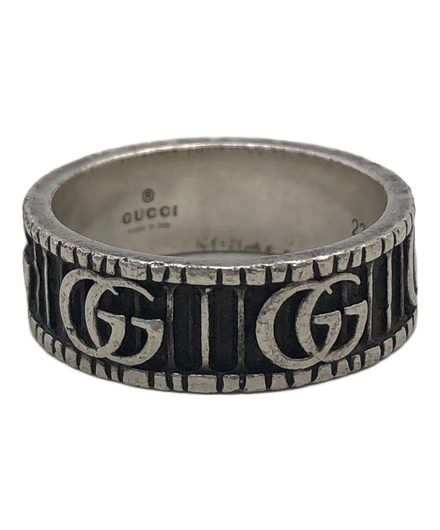 中古・古着通販】GUCCI (グッチ) ダブルGシルバーリング シルバー 