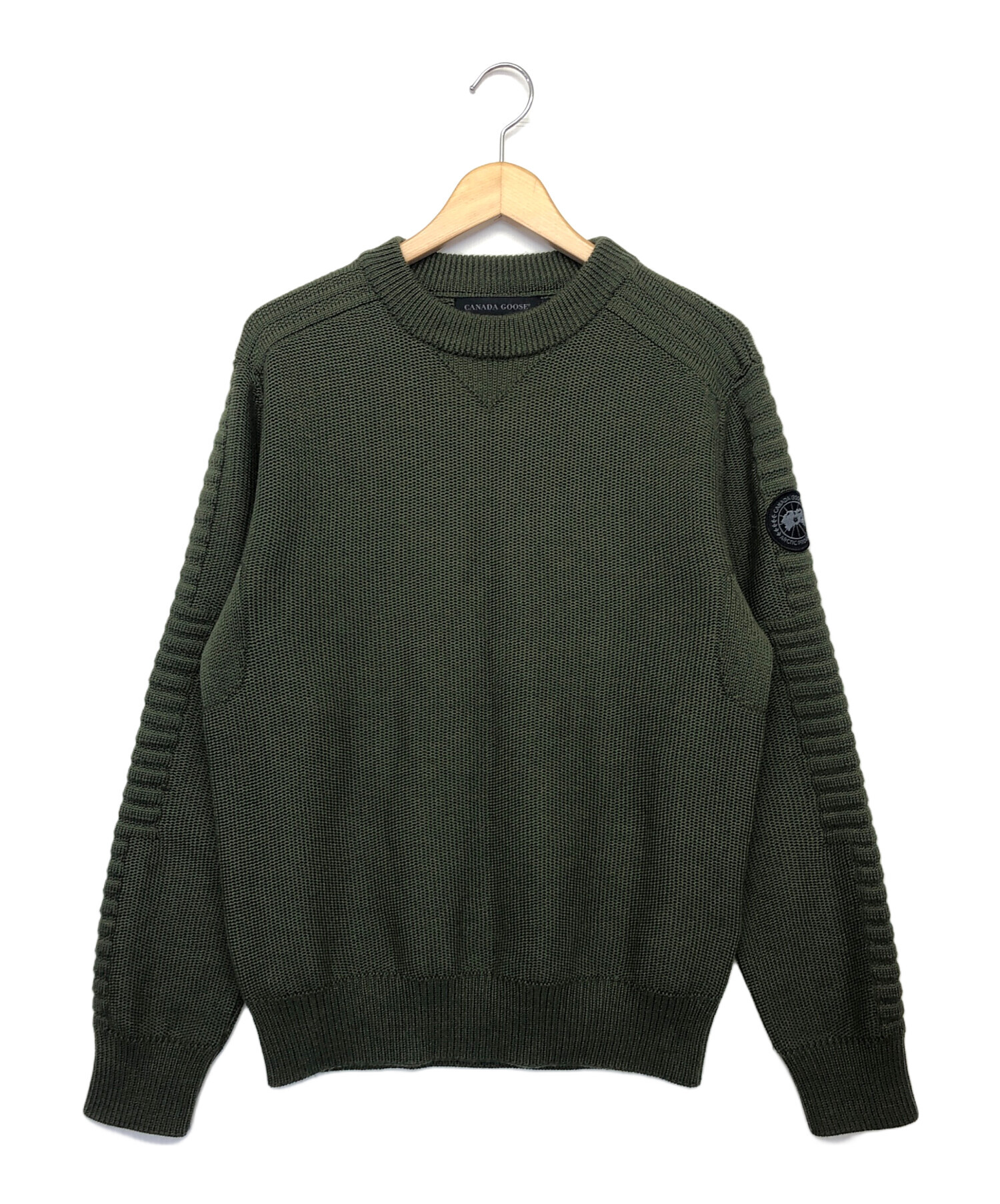 中古・古着通販】CANADA GOOSE (カナダグース) 厚手ニット オリーブ