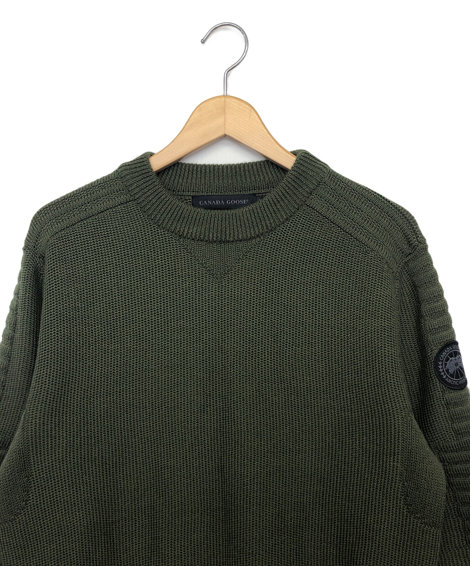 カナダグース　ニット 中古・古着通販】CANADA GOOSE (カナダグース) 厚手ニット オリーブ