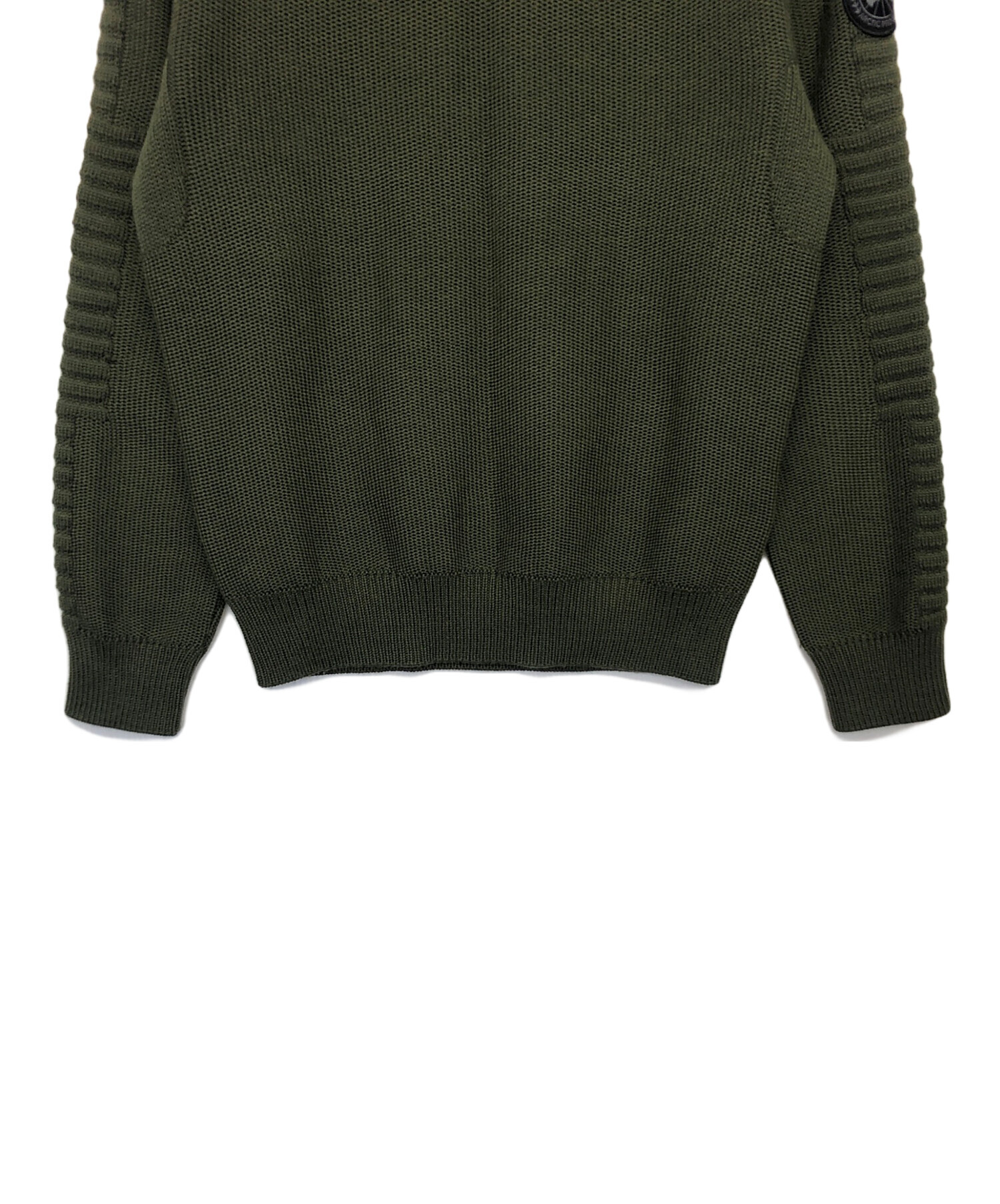 中古・古着通販】CANADA GOOSE (カナダグース) 厚手ニット オリーブ