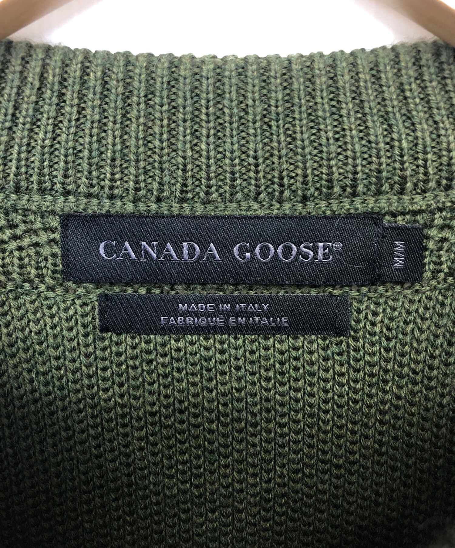 中古・古着通販】CANADA GOOSE (カナダグース) 厚手ニット オリーブ