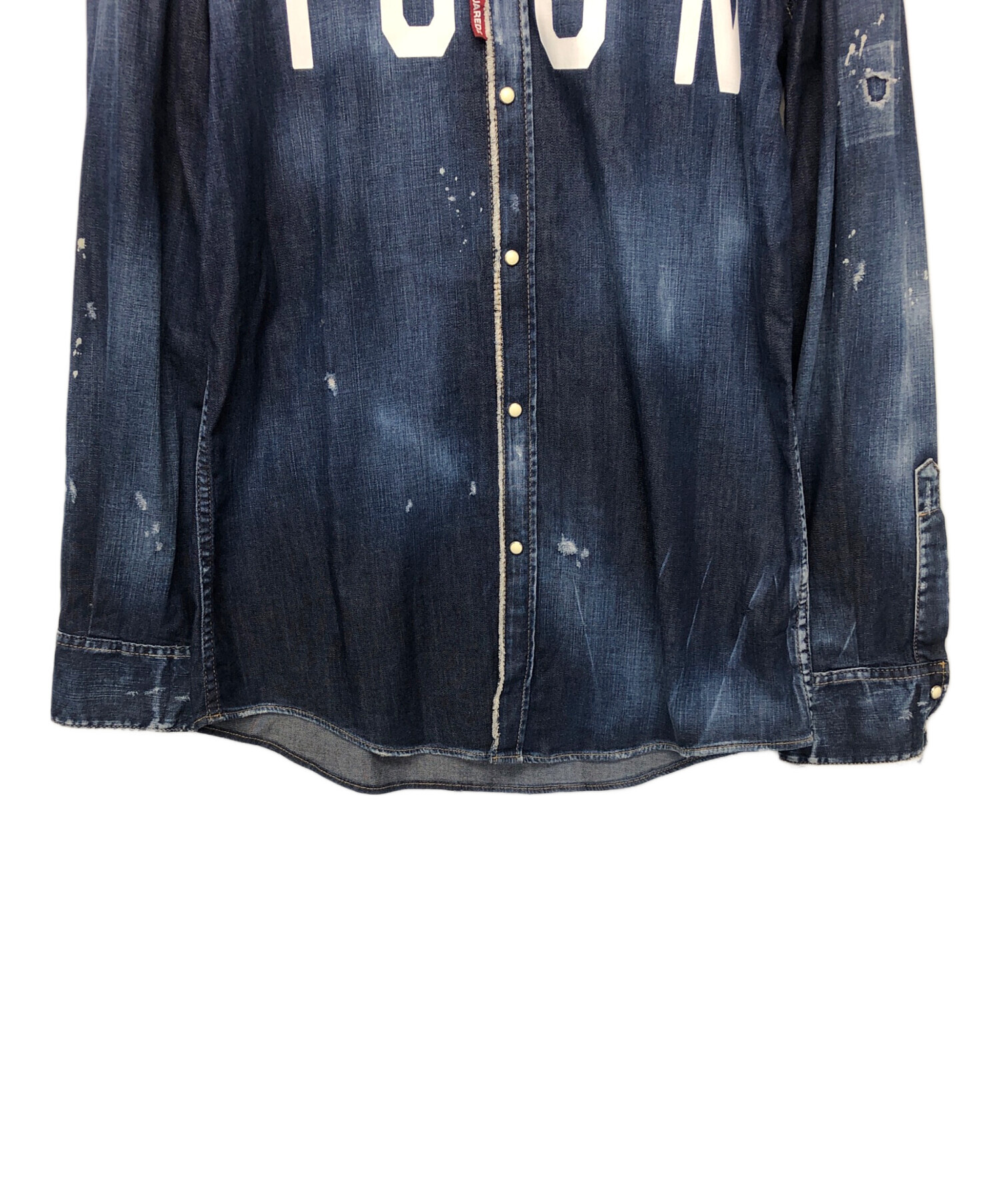中古・古着通販】DSQUARED2 (ディースクエアード) デニムシャツ ブルー