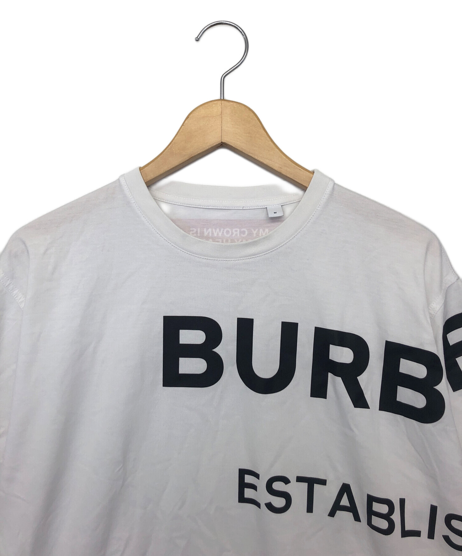 中古・古着通販】BURBERRY (バーバリー) 半袖Tシャツ ホワイト サイズ 