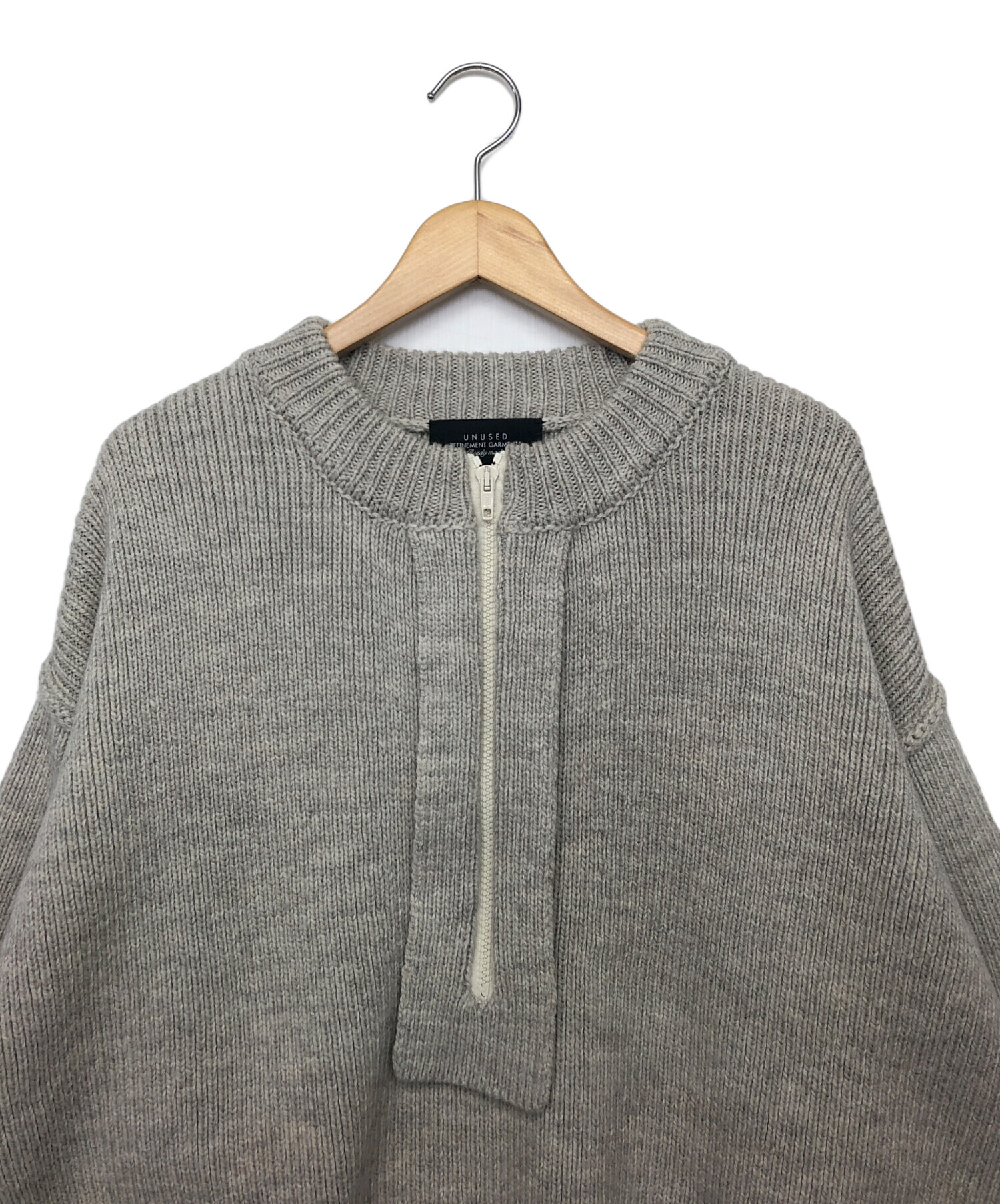 中古・古着通販】UNUSED (アンユーズド) ハーッフジップニット ライト 