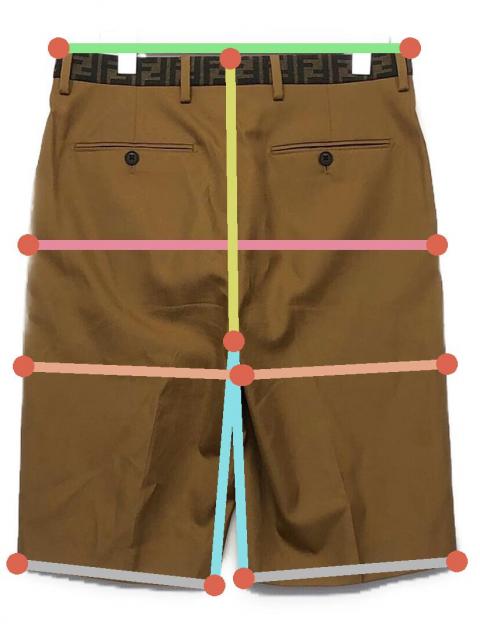 中古・古着通販】FENDI (フェンディ) ズッカ ショートパンツ ブラウン