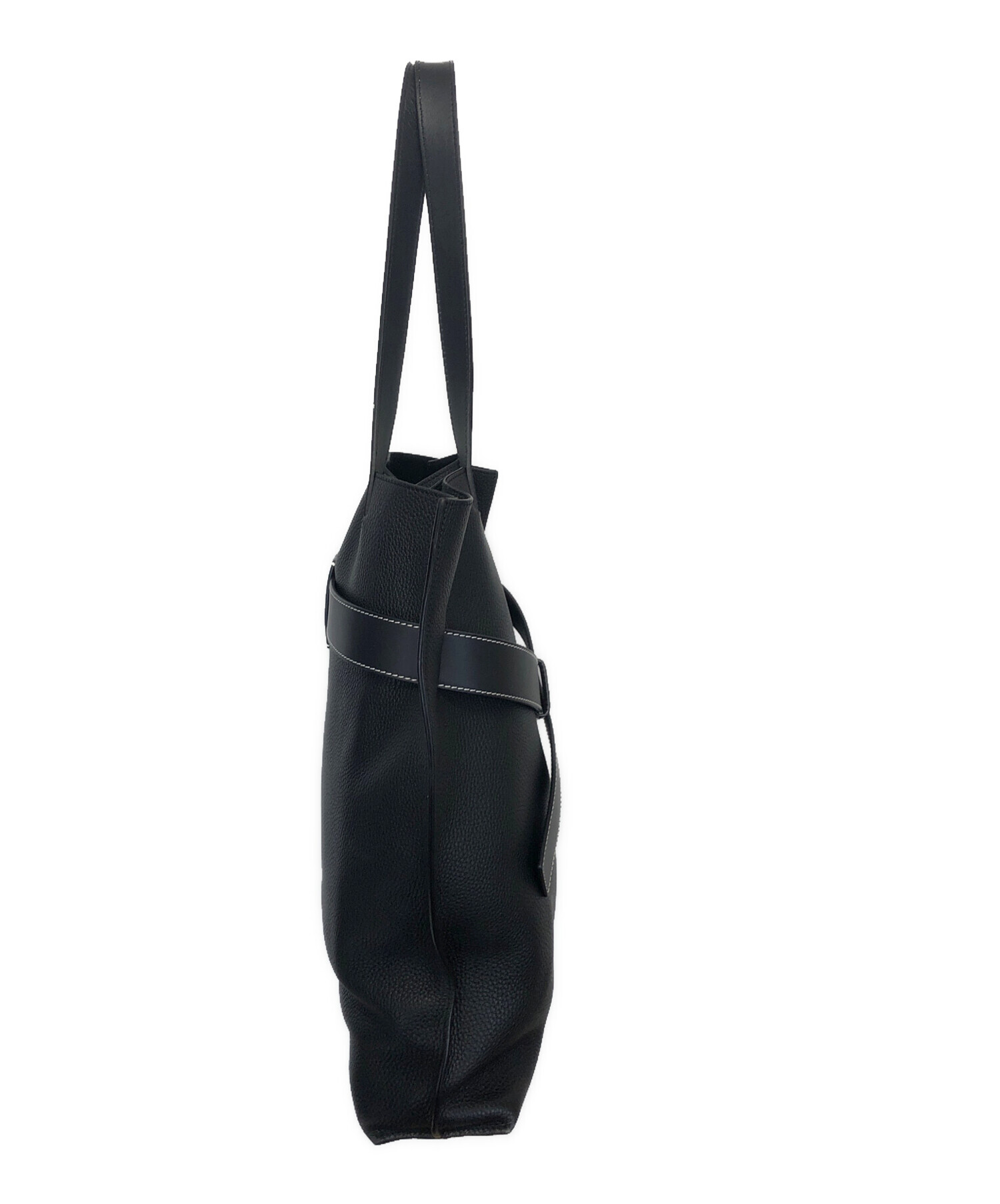 中古・古着通販】LOEWE (ロエベ) バーティカルトートバッグ ブラック 