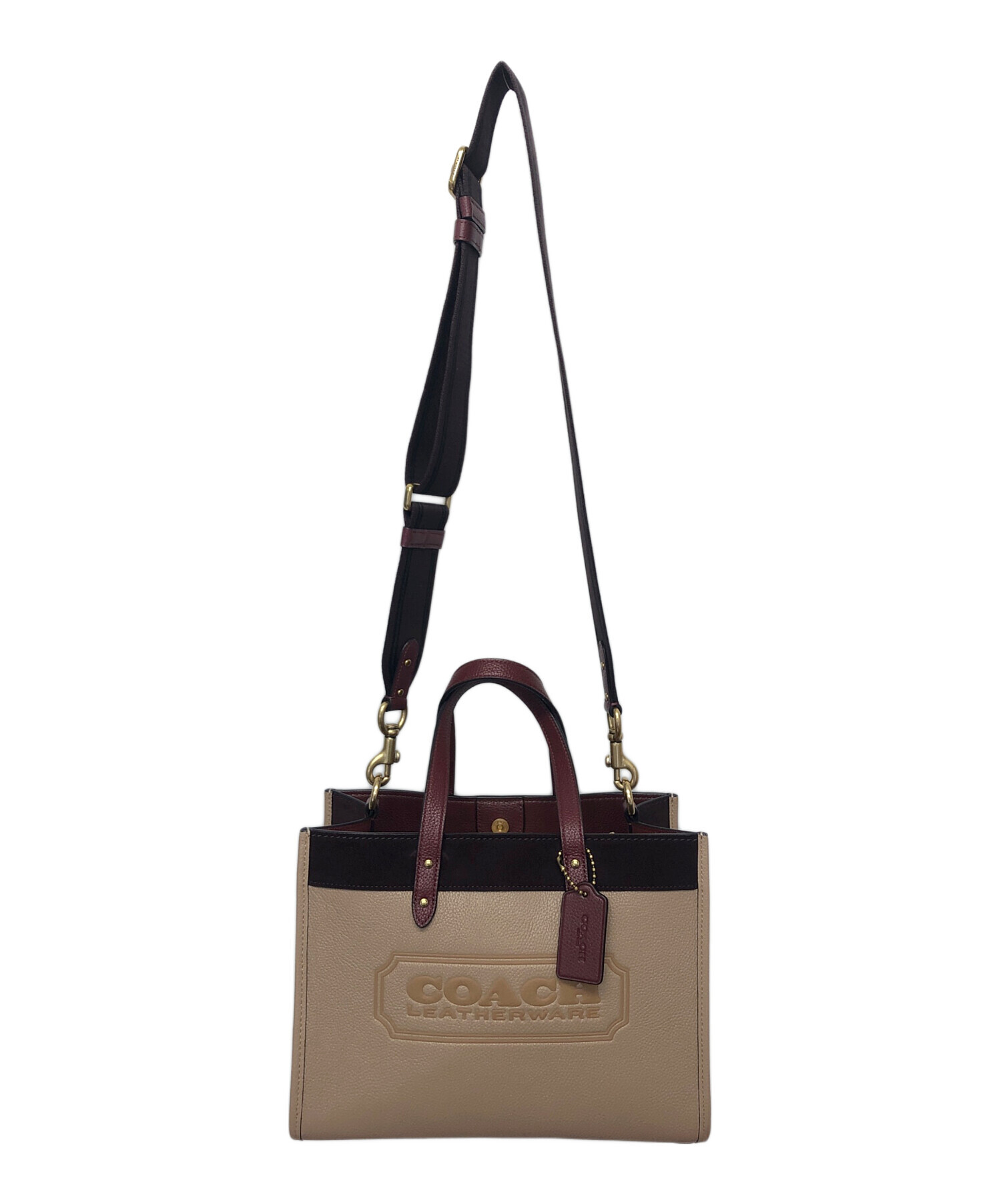 中古・古着通販】COACH (コーチ) 2WAYバッグ ベージュ｜ブランド・古着 