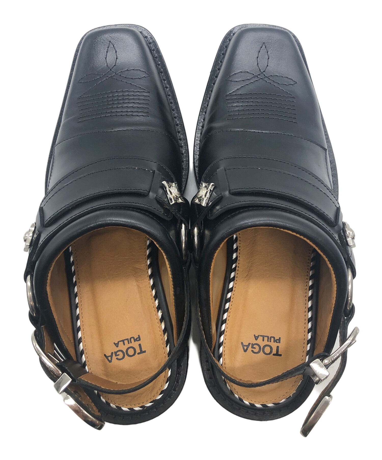 中古・古着通販】TOGA PULLA (トーガ プルラ) ミュール ブラック