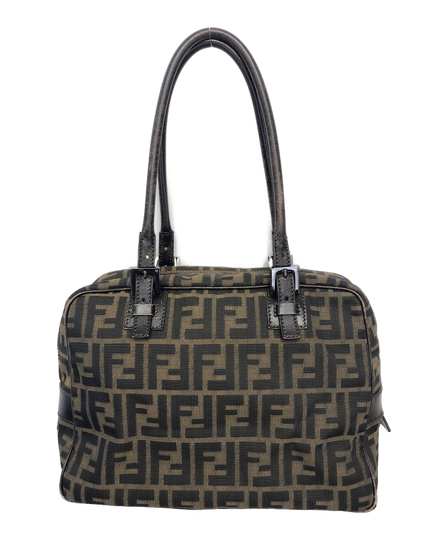 中古・古着通販】FENDI (フェンディ) ズッカ ハンドバッグ ブラウン 