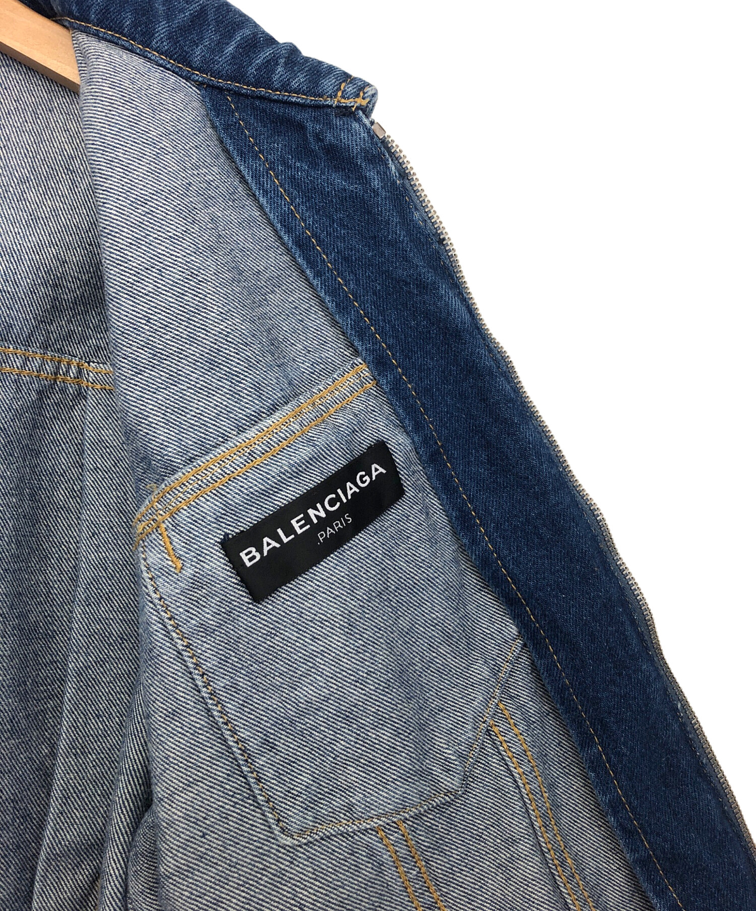BALENCIAGA バレンシアガ デニムジャケット 中古・古着通販】BALENCIAGA (バレンシアガ) Zip Up Denim Jacket